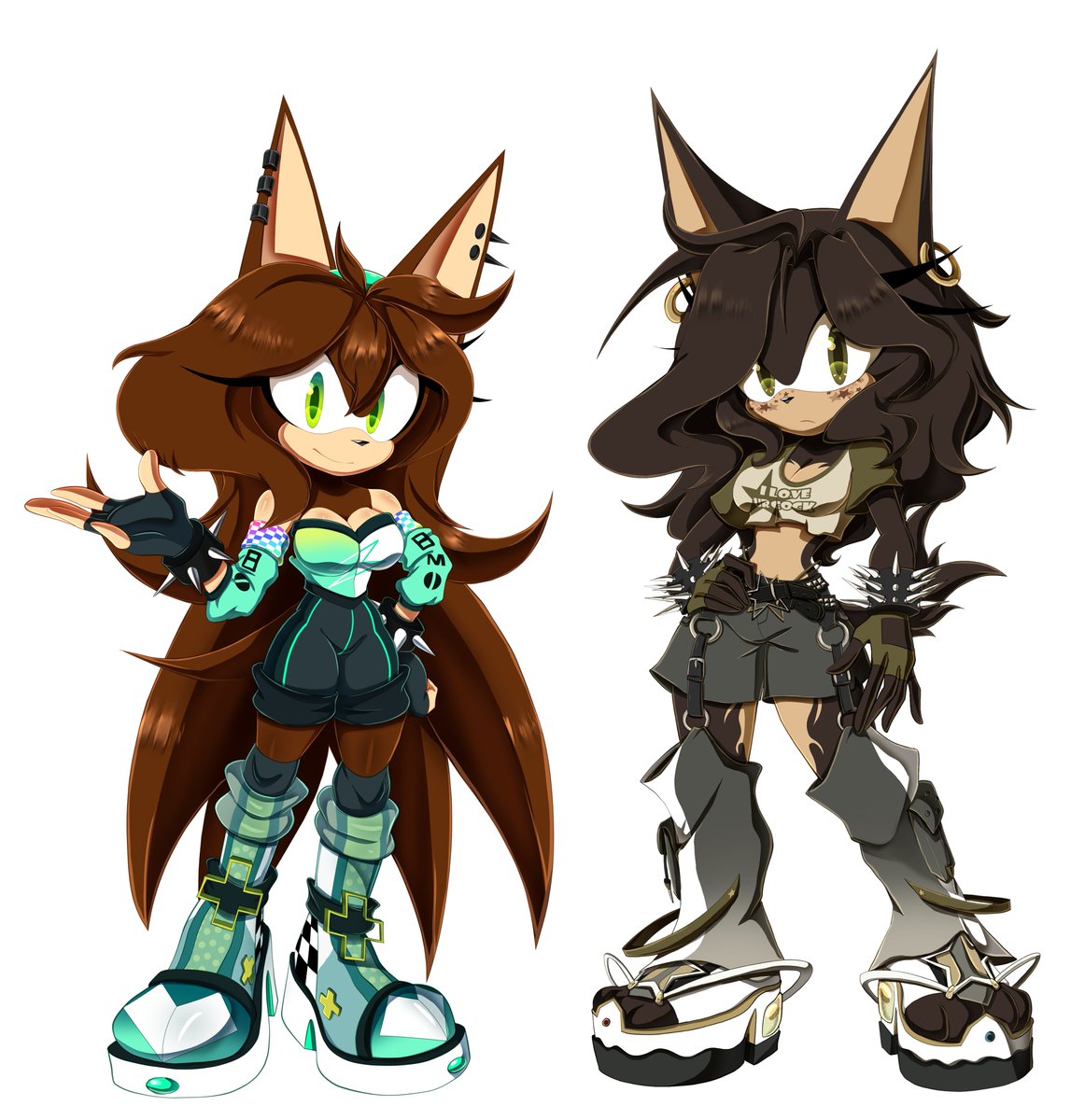 I had forgotten to post the size difference between Andrea and Jammy
Jammy is taller after transforming into a wolf