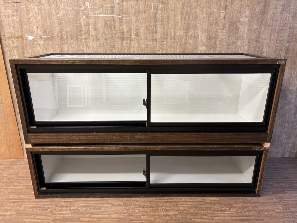 FandK 爬虫類木製ケージ FandK レオパ2分割ケージ ケージサイズ外寸 幅600奥行400高さ300