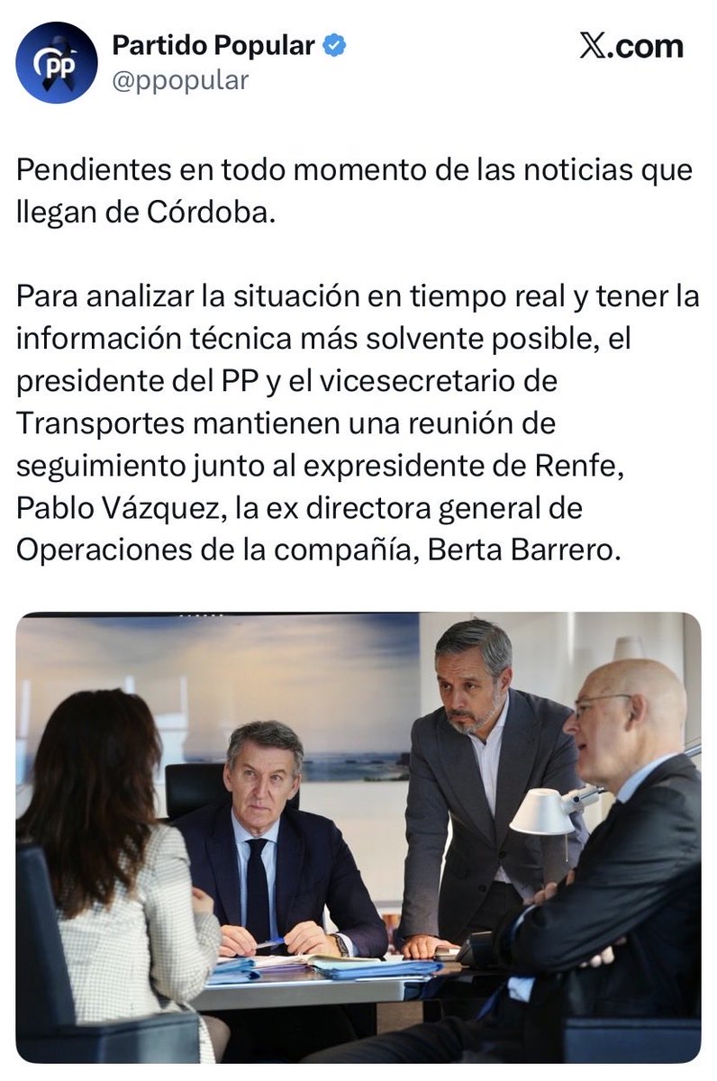 Feijóo se disfraza de Presidente de Gobierno

Analizando datos que no tiene, tomando decisiones que no ejecuta y emitiendo comunicados que no firman. Estudian  “en tiempo real” lo que otros ejecutan, proponen “medidas” que nadie les pide y convocan “reuniones de seguimiento”