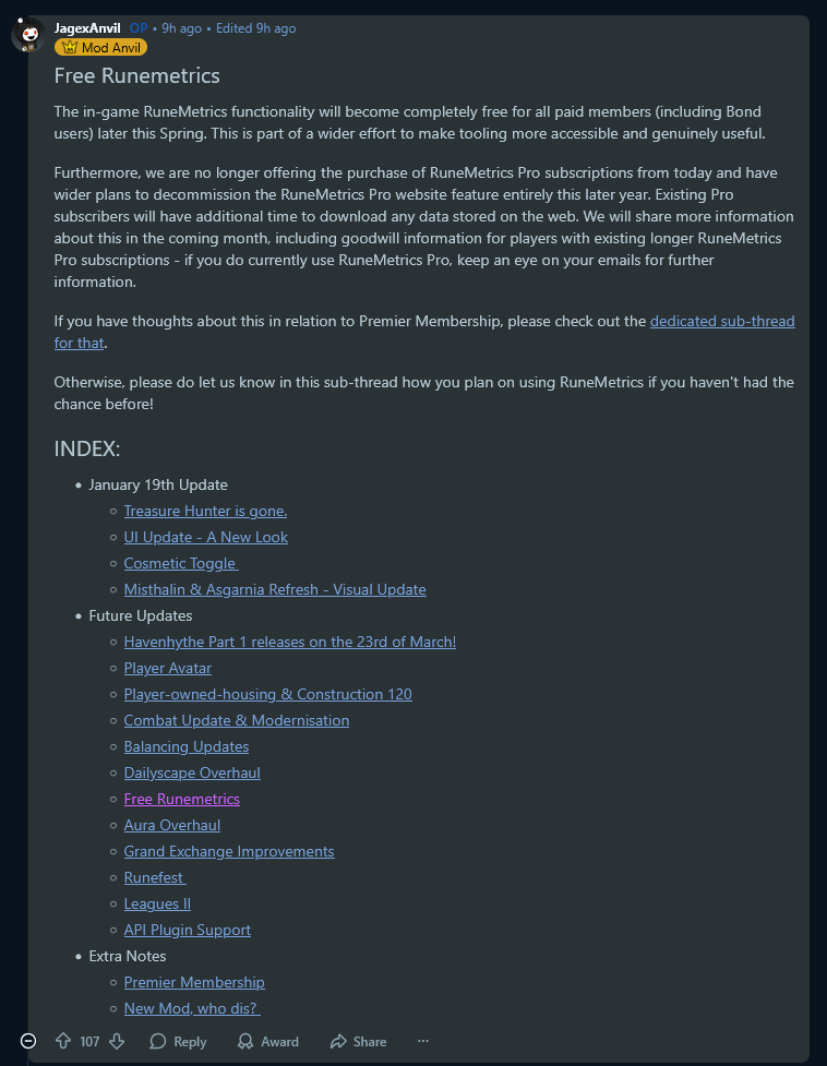 Real nice that <a href="/RuneScape/">RuneScape</a> has magically invented a way to download data NOW for Pro Subscribers, but anyone who paid them for that data in the past but cancelled is out of luck.
#runescape #runemetrics #roadmap #gdpr