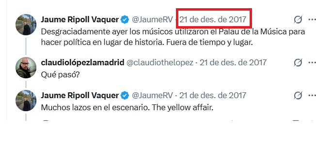 Mireiagalindo's tweet image. Jaume Ripoll Vaquer (@JaumeRV), director de Filmin, la plataforma on trobareu un documental que lloa els piolins atonyinadors de catalans. Heus-lo ací el desembre de 2017:

(Un encant d'home, vaja.)
