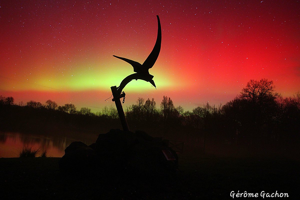 Les couleurs dansaient dans le ciel vendéen et martinézien ce lundi soir. C'était exceptionnellement beau, où on les voyait même à l'œil nu👀, notamment les aurores vertes, j'ai évidemment profiter pour capturer cet instant unique.
#auroreboreales 
<a href="/TF1Info/">TF1Info</a> 
<a href="/OuestFrance85/">Ouest-France 85</a>