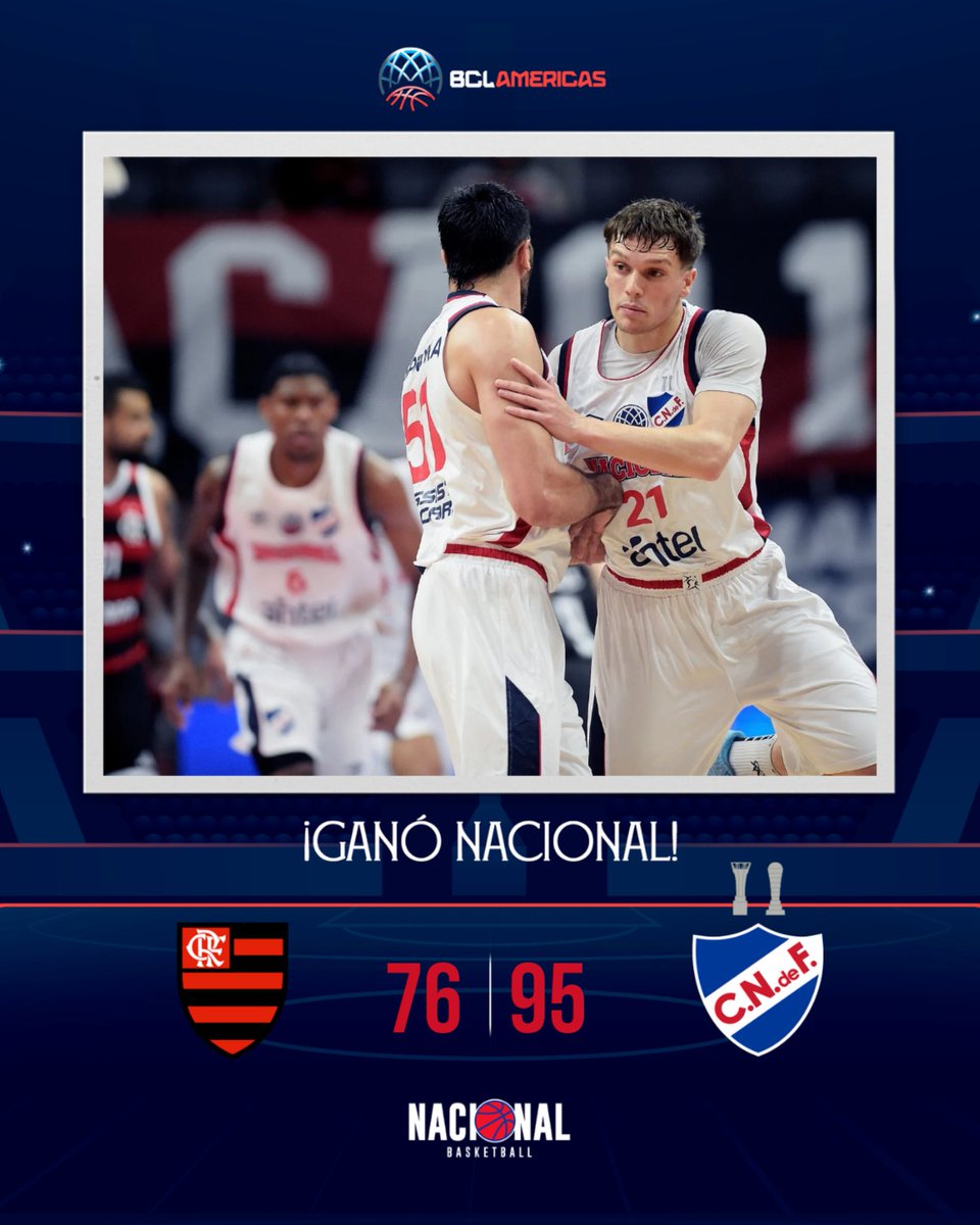 ¡𝗚𝗔𝗡𝗢́ 𝗡𝗔𝗖𝗜𝗢𝗡𝗔𝗟! 🔵⚪️🔴 

#Nacional 9️⃣5️⃣ - 7️⃣6️⃣ Flamengo