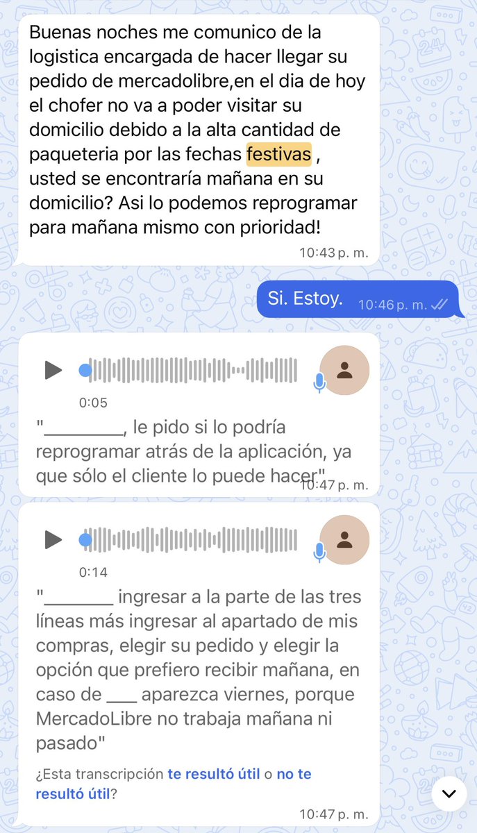 javier_prog_89's tweet photo. Si sus pedidos de MercadoLibre no llegan el día pactado y les piden reprogramar, no lo hagan. Si el transportista tuvo un inconveniente (lo cual puede pasar obviamente) la plataforma tiene una manera de indicarlo y deben hacerlo ellos. NO REPROGRAMEN! Aunque lo pidan amablemente. https://t.co/MhPFeQC5Um