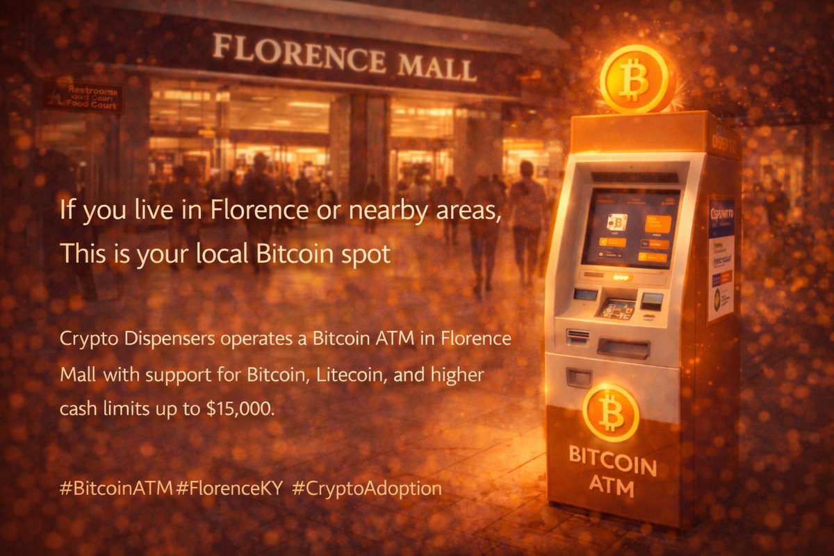 If you live in Florence or nearby areas, This is your local Bitcoin spot  Crypto Dispensers operates a Bitcoin ATM in Florence Mall with support for  Bitcoin, Litecoin, and higher cash limits