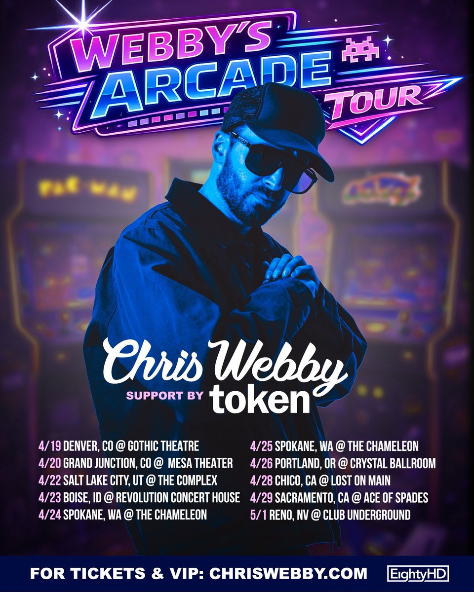 Step into <a href="/ChrisWebby/">Chris Webby</a>’s Arcade Tour this spring. 👾

🎟️ Tickets on sale NOW: chriswebby.com/tour