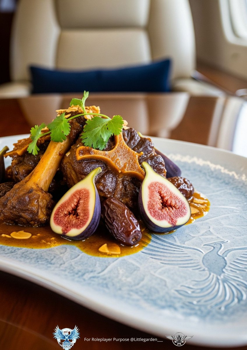 LittleGarden___'s tweet image. ㅤ 
✈️ Mideast Set Menu (9 Pax)
─────────────────────
The mideast set menu we have prepared for this flight: 

1) Lamb Kebab with Labneh &amp;amp; Pomegranate Sauce (Appetizer)
2) Tangine Oxtail (Main Course)
3) Morning Dew Salad (Dessert)
4) Mineral Water
️️ㅤㅤ