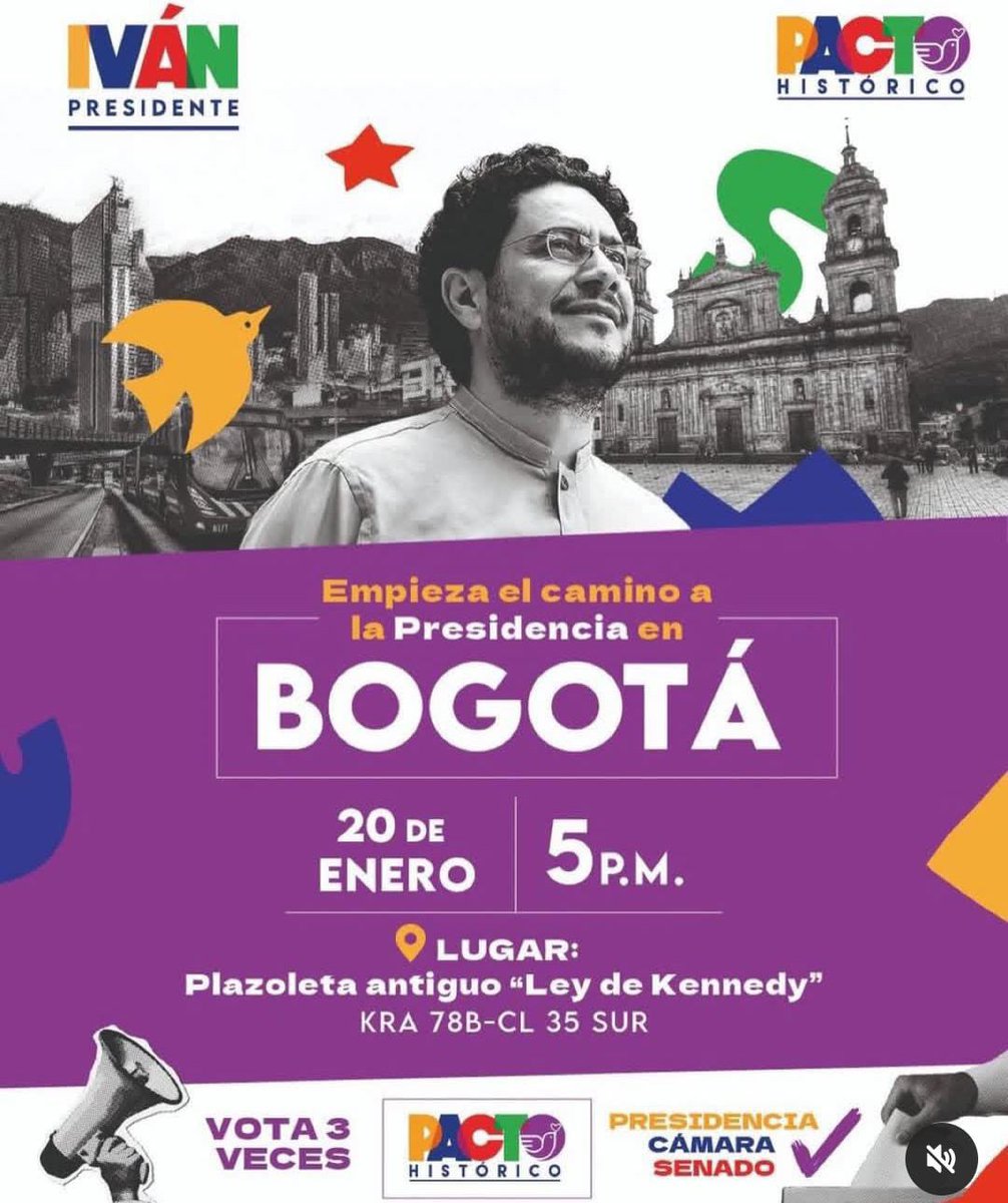 ¡Mañana nos vemos!

Les esperamos a las 5PM en la plazoleta del antiguo “Ley de Kennedy” con nuestro candidato <a href="/IvanCepedaCast/">Iván Cepeda Castro</a> y la fuerza multicolor del <a href="/PactoCol/">Pacto Histórico Oficial</a> camino al segundo tiempo del cambio.

Somos el pueblo del cambio y no vamos a retroceder. <a href="/PactoCol/">Pacto Histórico Oficial</a> <a href="/ColombiaHumana_/">Colombia Humana</a>