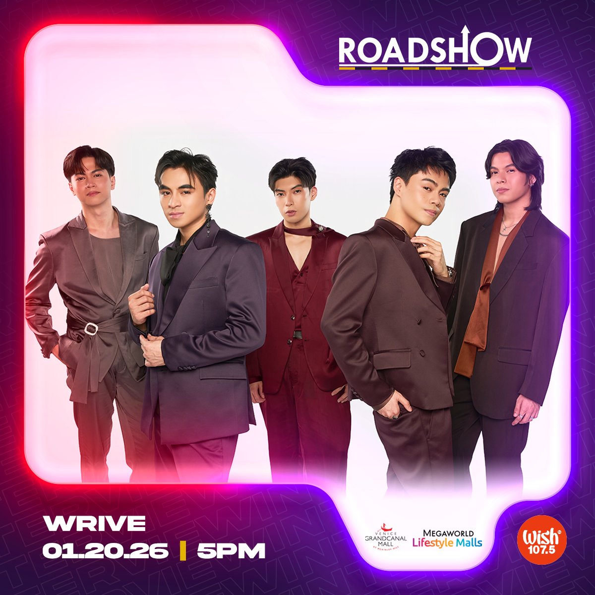 SEE YOU LATER, ARROWS! 🏹

Which songs from the album will we be performing later? Catch us aboard the Wish Bus at Venice Piazza, McKinley Hill. 🎶

#StarMagic #StarMagicPolaris2026 #WRIVE_1stAlbum #ABSCBN #fyp #opm #wishbus  <a href="/wish1075/">Wish FM 107.5</a>