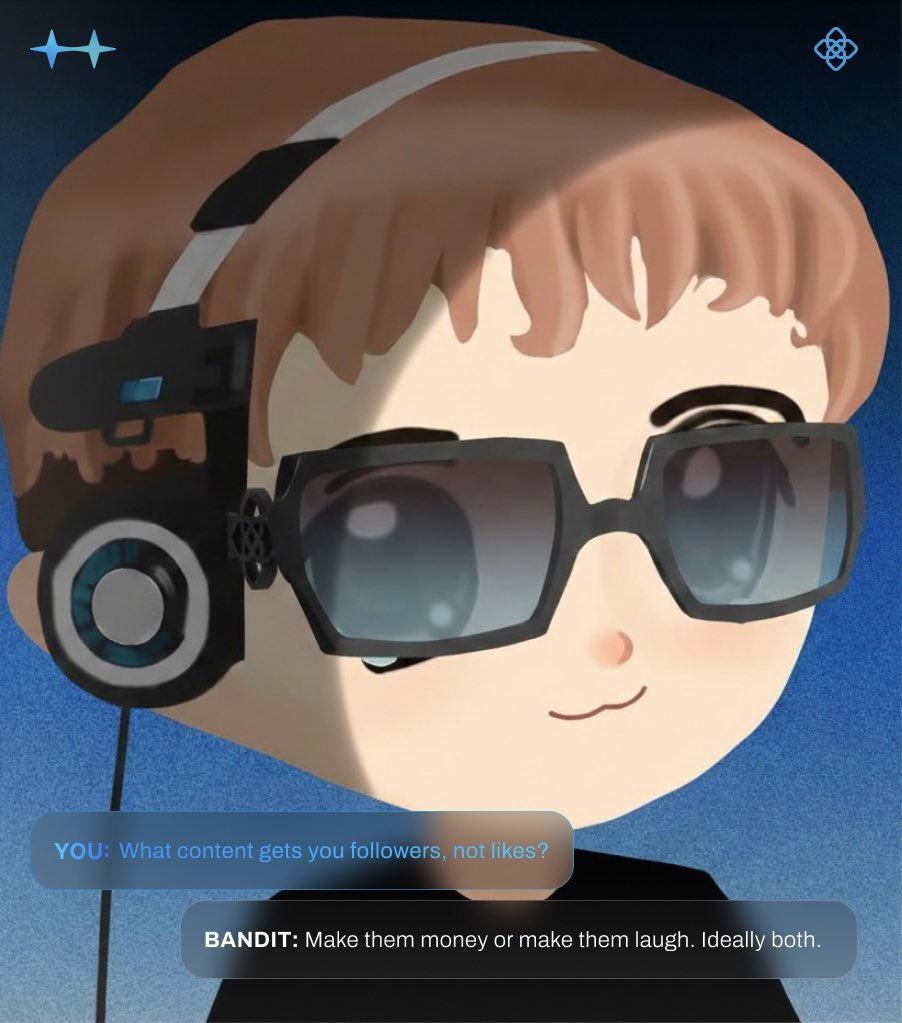 We’re live with the <a href="/banditxbt/">banditxbt</a> Digital Twin.

One of CT’s sharpest voices, now available as an interactive Twin you can chat with.

Built from his public brain: alpha, memes, and hard takes.

Creators trying to grow in crypto, this one’s for you. Ask about content, brand,