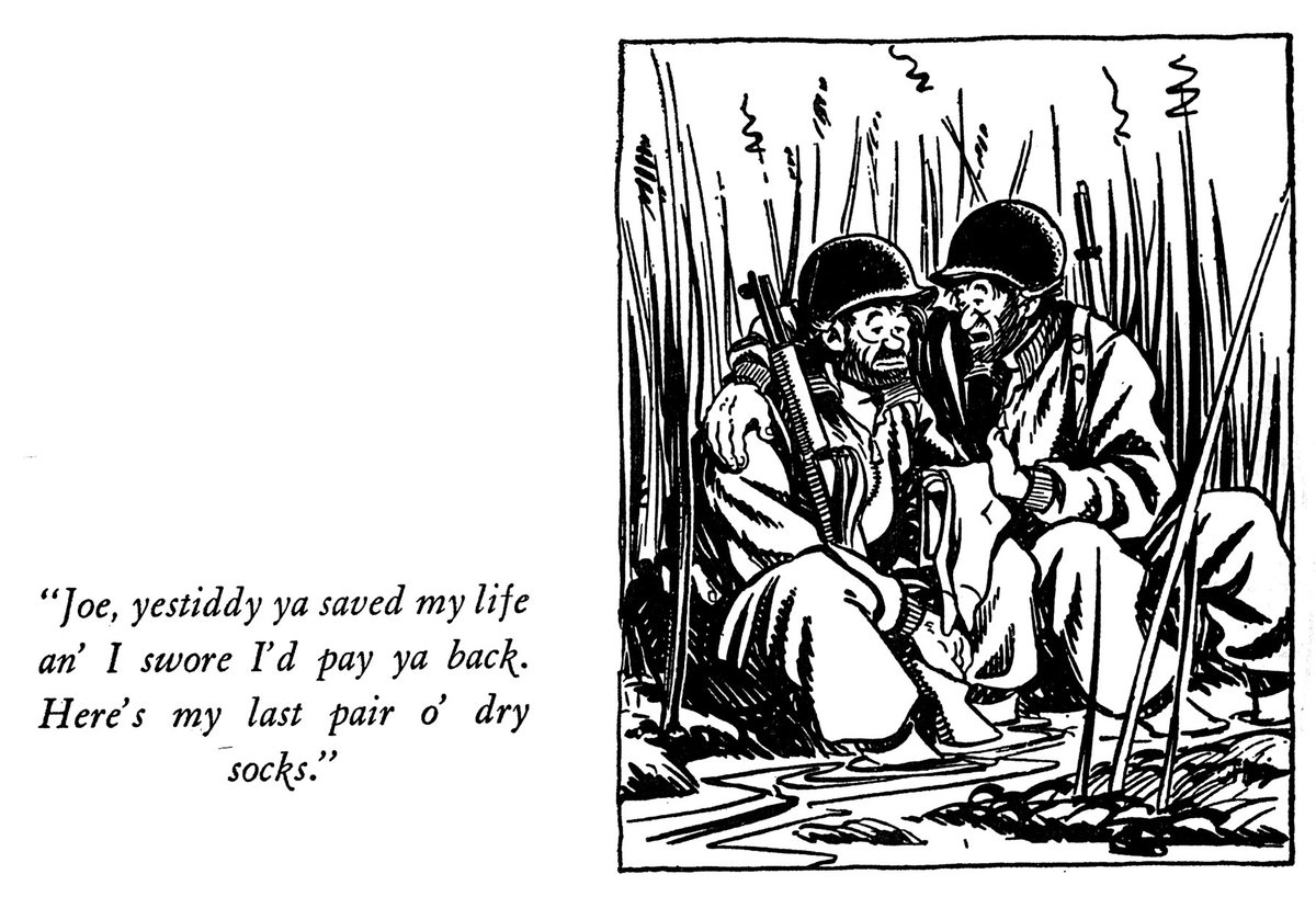 Good friends help each other. Willie &amp; Joe are here from Stripes WWII archives.