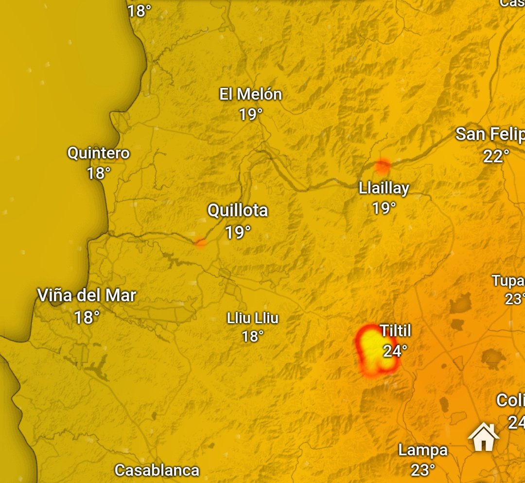 ☝️Si el IF🔥 de #Tiltil continúa es probable que se cerrará la ruta La dormida ya que está a pocos kilómetros del lugar. 
#RegiondeValparaíso
#RegionMetropolitana