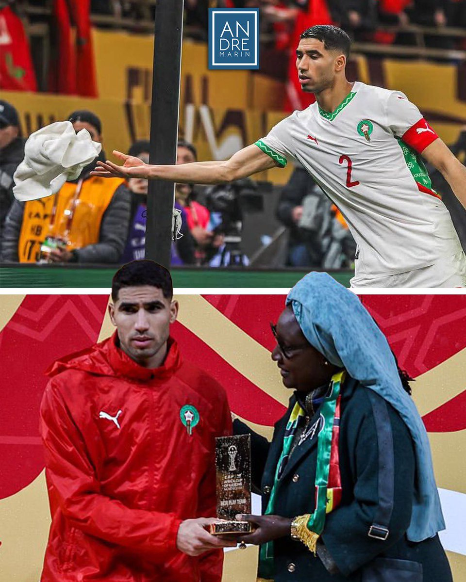 andremarinpuig's tweet image. ¿DE VERDAD SE LO MERECÍAN?

Muchos aficionados en redes sociales no pueden creer que Marruecos se llevara el premio al 'Fair Play' en la Copa Africana de Naciones cuando, minutos antes, su capitán tiraba las toallas del arquero rival fuera de la cancha, los suplentes lo acosaban…