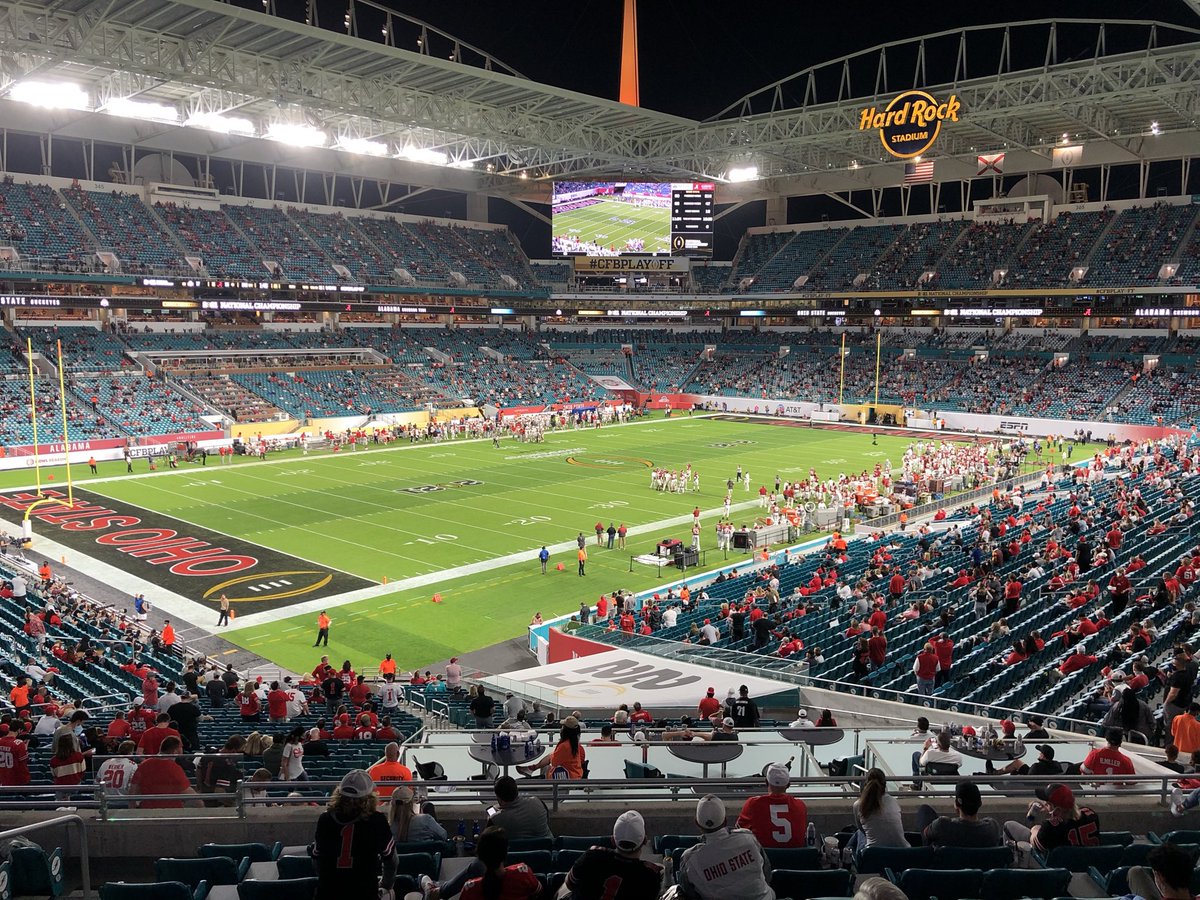 Still insane to think about the crowd at the last national championship game in Miami.