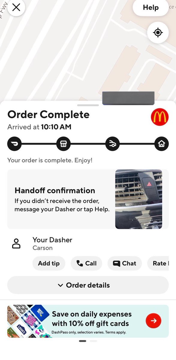 jayyalexee8264's tweet photo. Dasher stole my order and DoorDash refuses to refund me I will be disputing this with my bank @DoorDash @DoorDash_Help Dude Literally took a pic of his ac and I live on the third floor I provided all this info to DoorDash yet still no refund they need to prosecute these thief’s https://t.co/ws7dgOGVpU