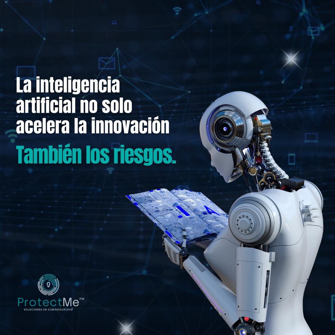 ProtectMeMx's tweet photo. A medida que avanza la Inteligencia Artificial, también aumentan los riesgos asociados. 🤖

La ciberseguridad es cada vez, un reto mayor. 
¿Estás preparado? https://t.co/1Yk8kAuRBh