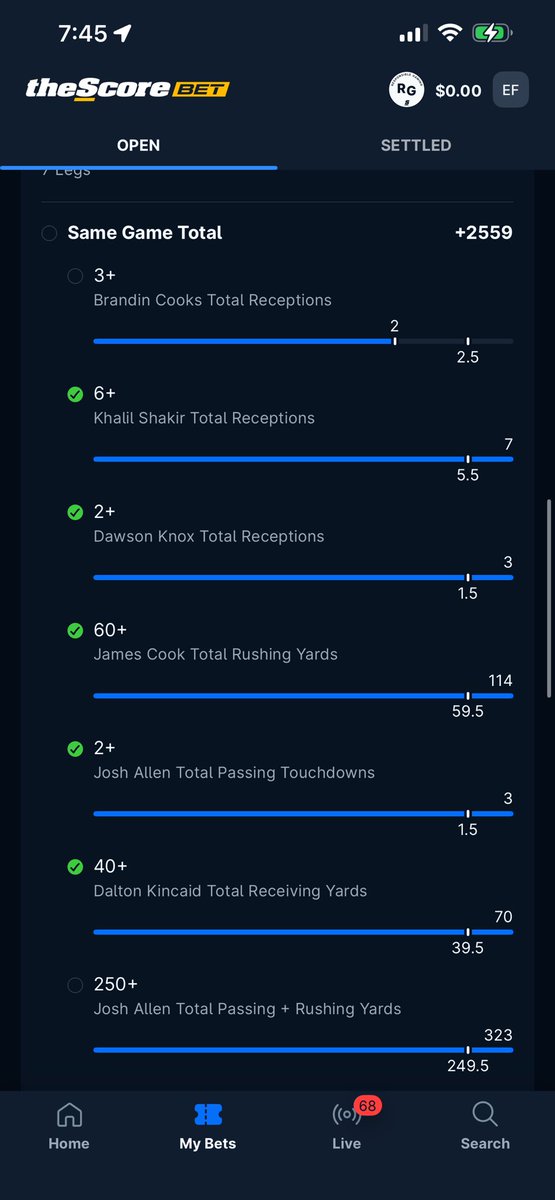 cheapieja's tweet photo. @BookitWithTrent @pikkitsports Brandin Cooks catch/INT play cost me this https://t.co/IqzLr4hTWW