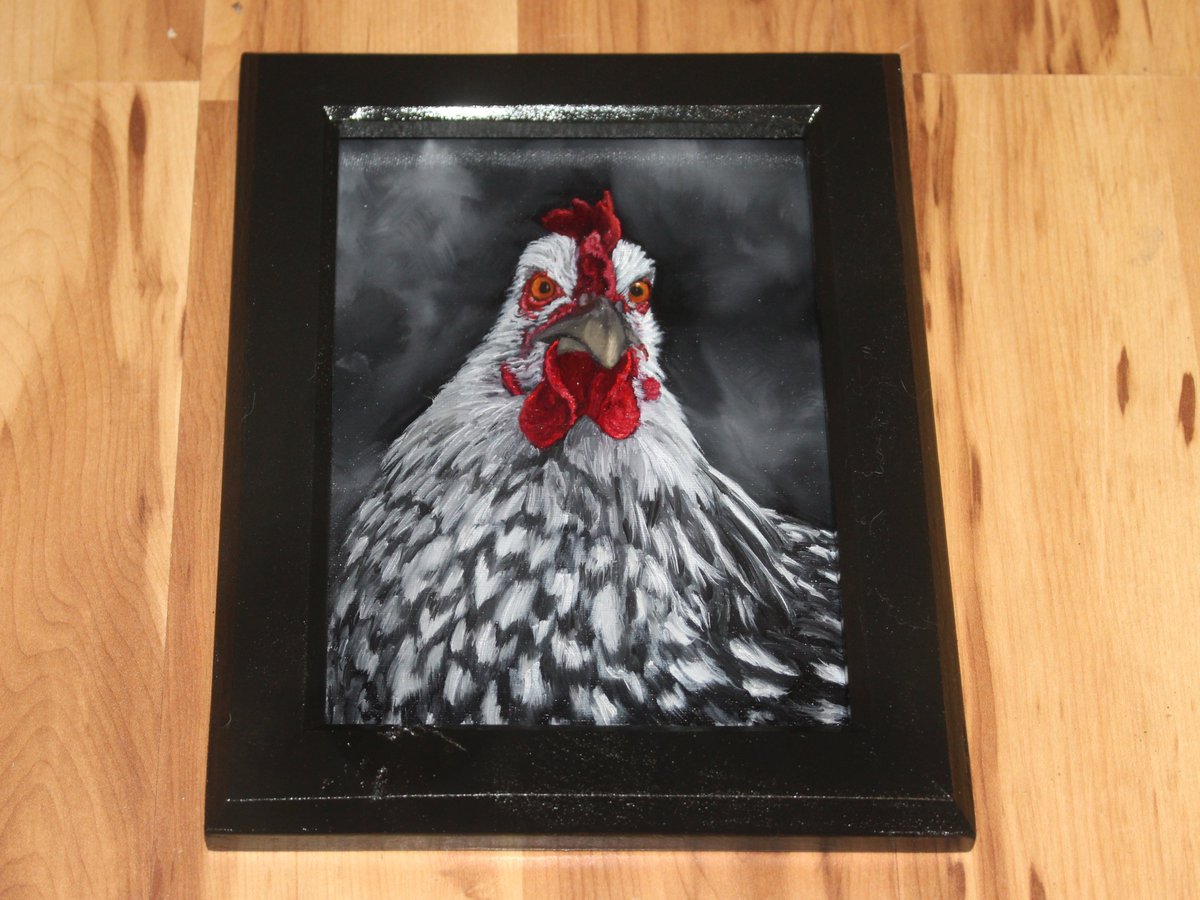 Today's painting, inspired by a photo of a friend's hen 🐓
6x8" oil painting, available now
Painting: etsy.com/listing/444315…
Store: etsy.com/shop/ScenesbyC…
 via <a href="/Etsy/">Etsy</a>