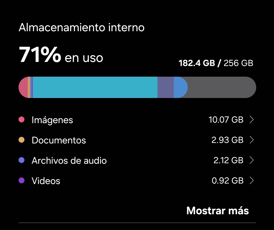 Después de eliminar muchas fotos duplicadas y videos que no tenían ningun uso me doy cuenta que tengo espacio de sobra para Genshin Impact, Honkai Star Rail y próximamente Arknights Endfield 🥰