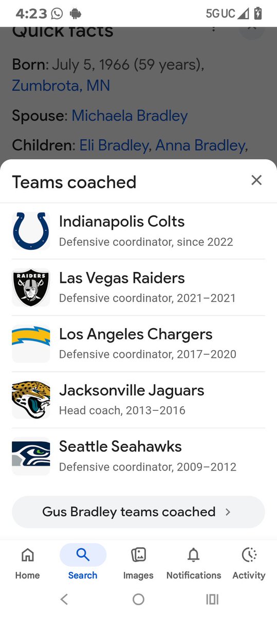 This is Gus Bradley's resume.