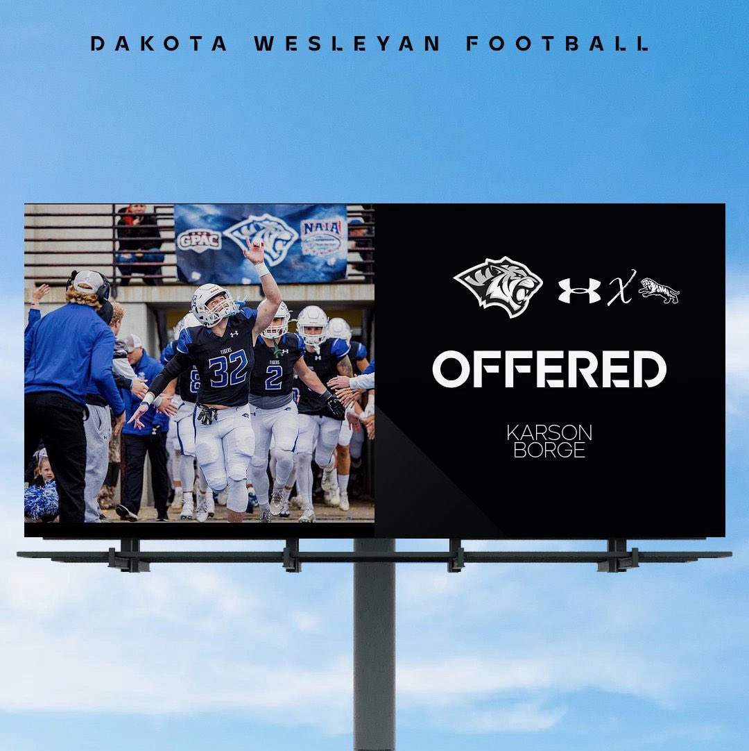BorgeKarson's tweet photo. After a great visit yesterday I am blessed to have received offers to continue both my Football and Track career! @dwusports @dwtigerfootball https://t.co/HzpwXr9DFL