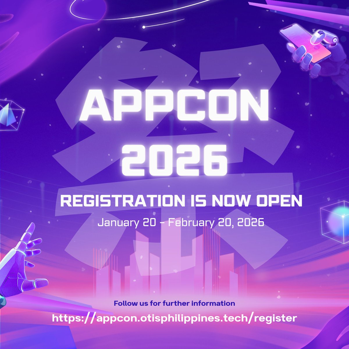 AppCon_Official's tweet photo. 🚀 Registration is NOW OPEN 🚀
The future of innovation starts here.

AppCon 2026: AI Matsuri invites developers, designers, and creators to enjoy, have fun, and get crazy with ideas.

🗓 January 20 – February 20, 2026
🔗 https://t.co/a7TB2V4OBn

#AppCon2026AIMatsuri https://t.co/h8ZkhVeIn5