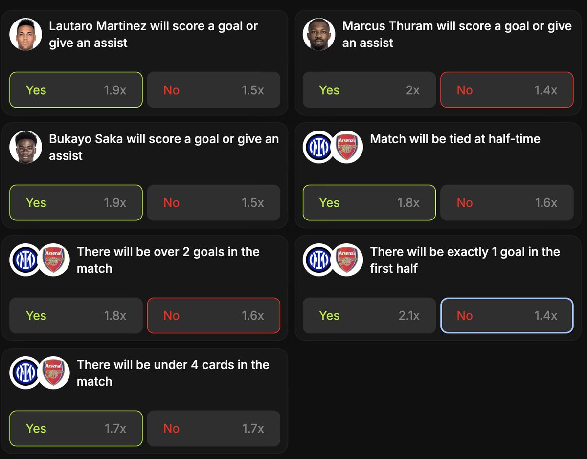 Arsenal_America's tweet image. 🎰 Los invitamos a participar del juego de PREDICCIONES en @joinbigup durante nuestra REACCIÓN EN VIVO de INTER vs ARSENAL… ¡Hay grandes premios para los que acierten! 

¿Qué opinan de nuestras elecciones? 🤔