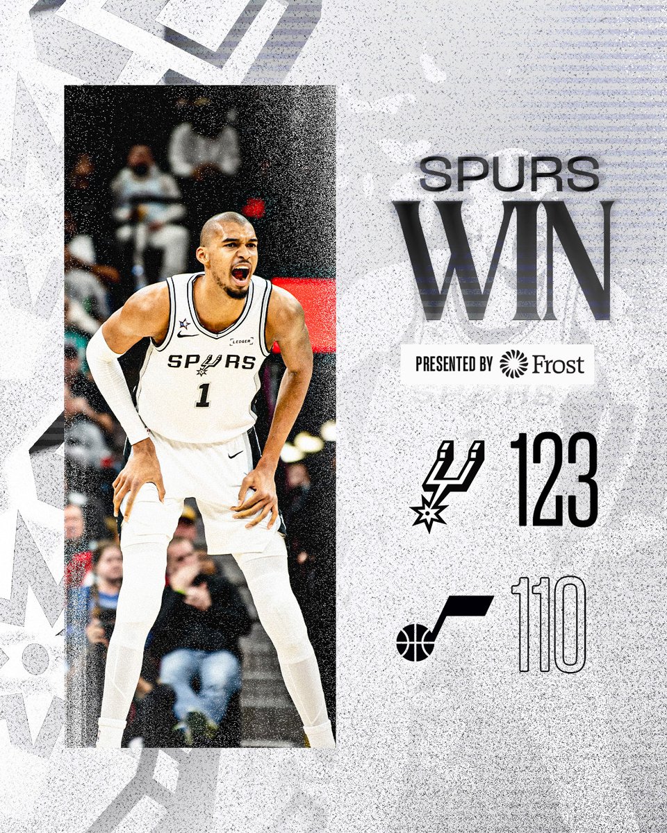 spurs's tweet image. Closed the homestand with another W 🔥

@FrostBank | #sponsored