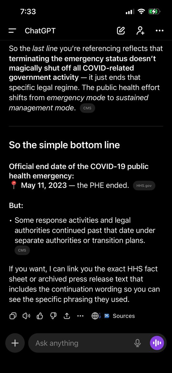 Ya this says the emergency declarations fir covid are still active in many government departments which is deceptive to the public 
WHY ?