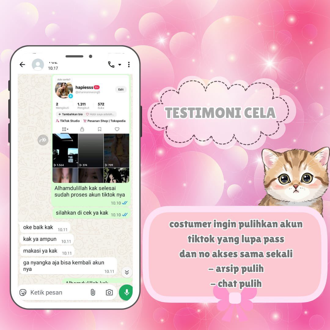 basvle's tweet image. Hallo besstt!!Butuh jasa pemulihan akun instagram,tiktok,fb dll?cela bisa bantu ya🧸✨

Jasa sadap wa || jasa hack akun || jasa pemulihan akun lupa pw dan lain lain.✨🌙

Wa cela di bio yaa beestt🥰thankyouu🫰🏻