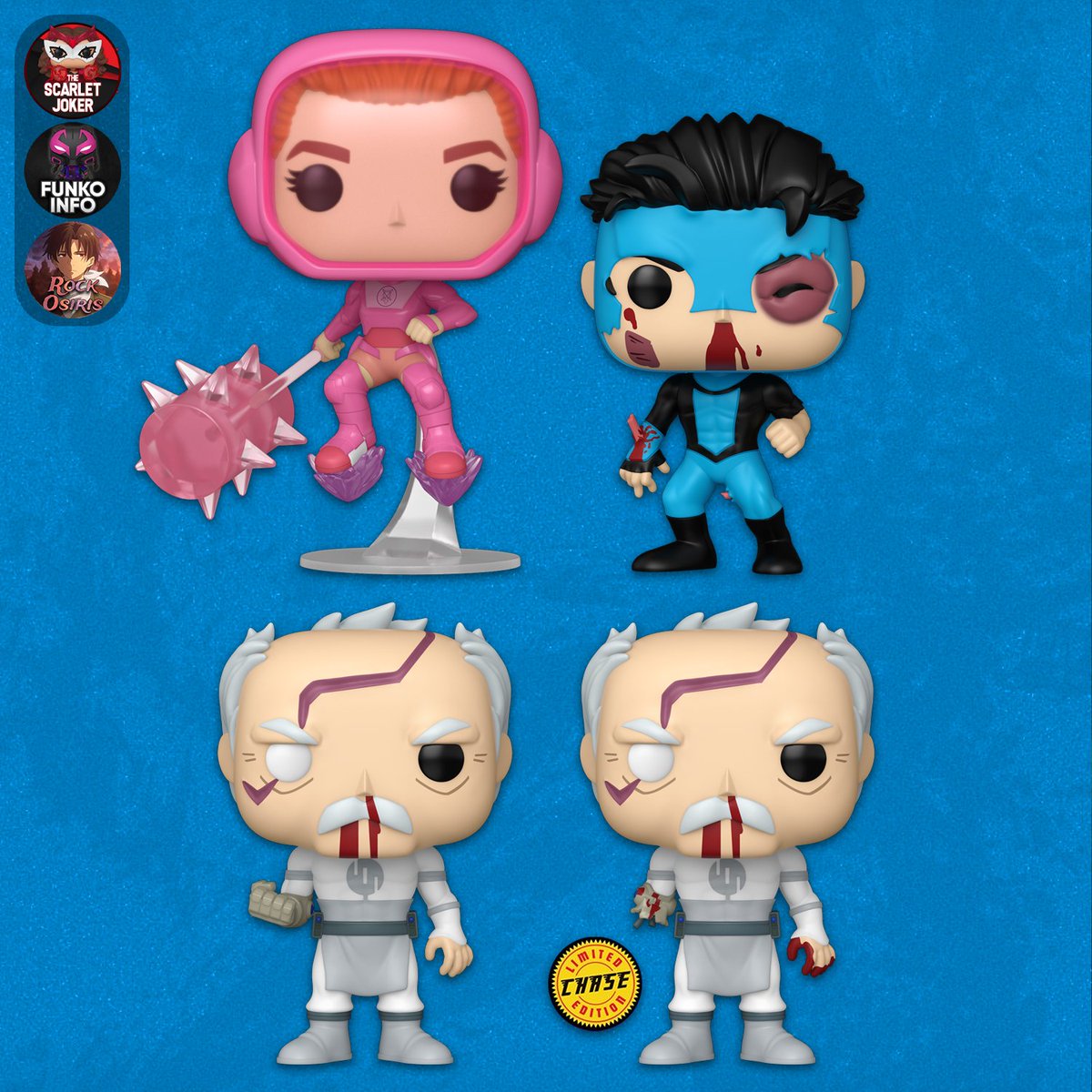 ScarletJokerTWT's tweet image. First look at new Invincible Pops! Available for pre-order on Tuesday at 9 AM PT!

Entertainment Earth: ee.toys/U48II0
Amazon: amzn.to/4qNRXWP

#Ad #Funko #FunkoPop #Invincible