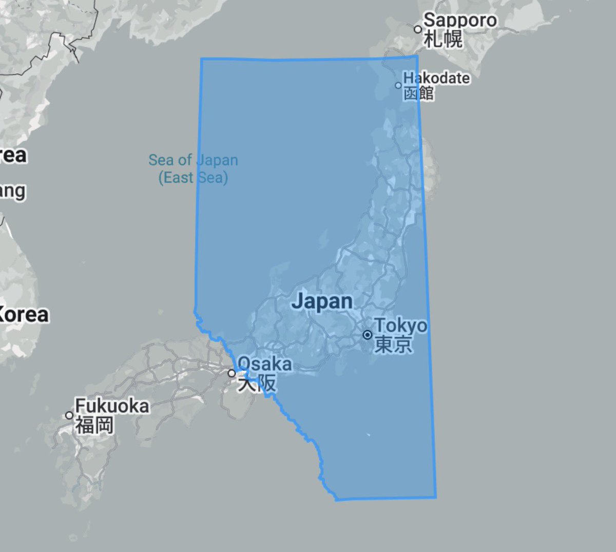 yegwave's tweet image. The true size of Alberta 📏