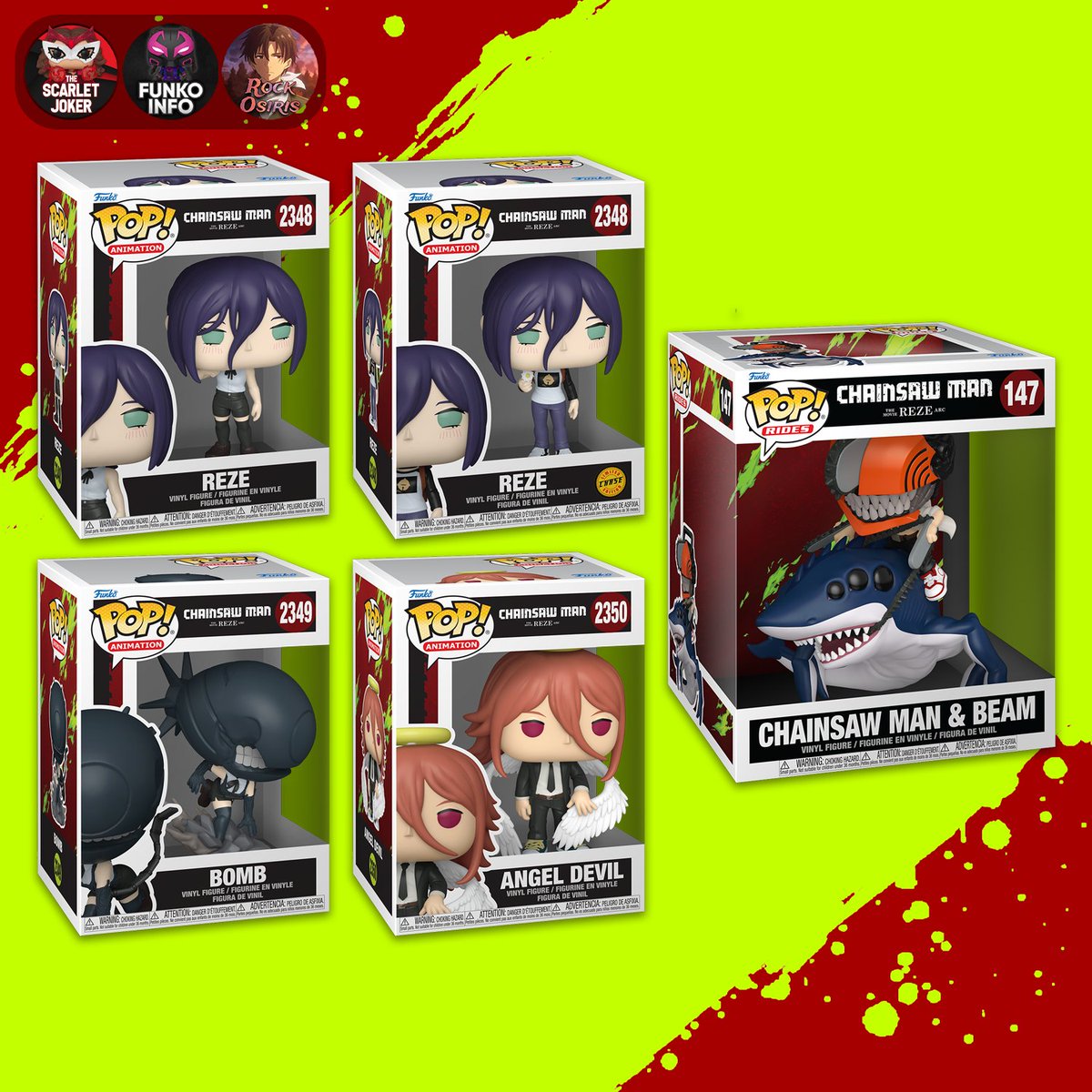 ScarletJokerTWT's tweet image. First look at new Chainsaw Man: Reze Arc Pops! Available for pre-order on Tuesday at 9 AM PT!

Entertainment Earth: ee.toys/U48II0
Amazon: amzn.to/4qNRXWP

#Ad #Funko #FunkoPop #ChainsawMan #CSM #Anime
