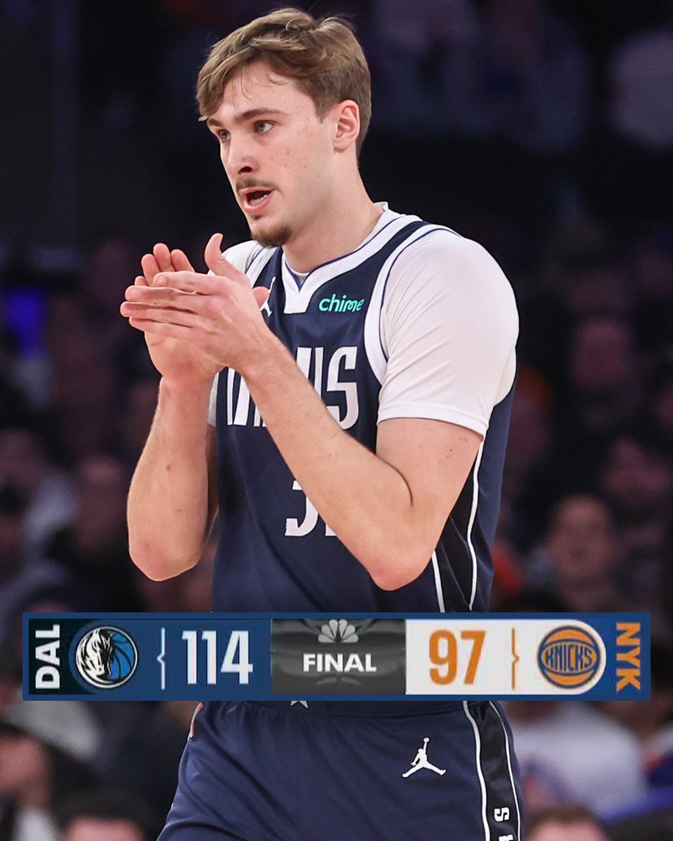 NBAonNBC's tweet image. Cooper Flagg's MSG debut ends in a Mavericks W. ✅