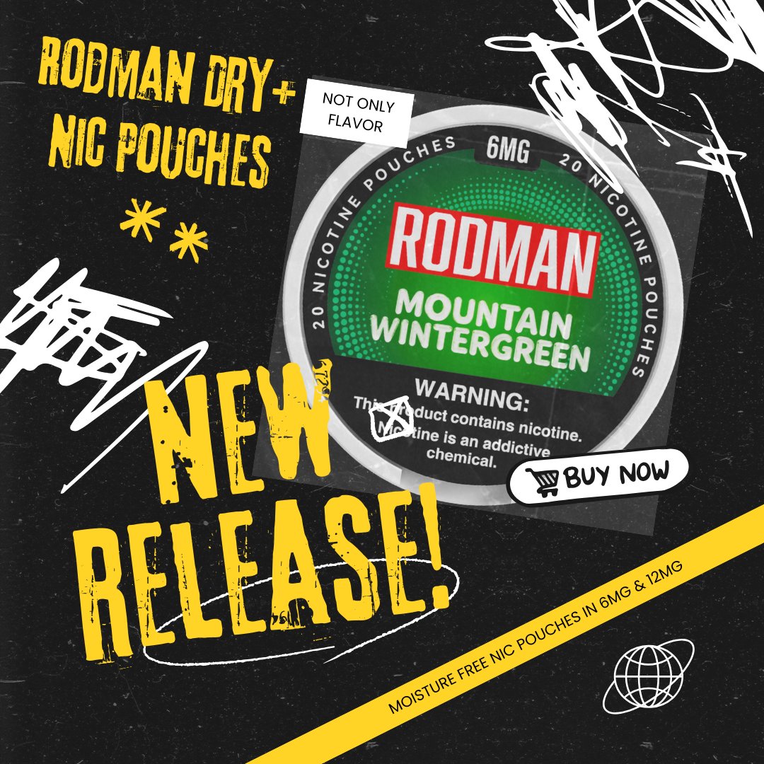 Experience the pinnacle of nicotine innovation with Rodman Dry+. Powered by DRYCORE™ zero-moisture technology, our pouches deliver unmatched freshness and industry-leading shelf life.

rodman9k.com/collections/ro…