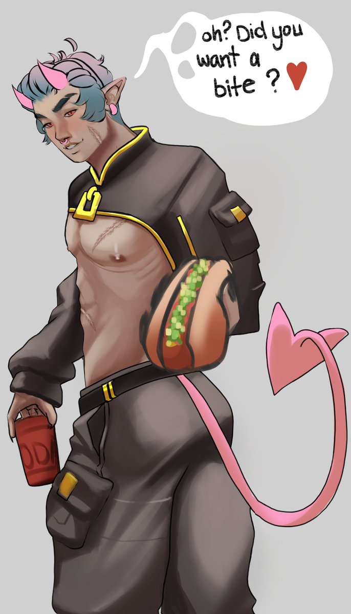 xits_prob_rosex's tweet image. An OC of mine, Callum 🩷Love him and need to draw him more. I've been neglecting him lately (◞‸ ◟)💧
✦ . 　⁺ 　 . ✦ . 　⁺ 　 . ✦
#oc #quickdoodle #demon #bussypilkshake