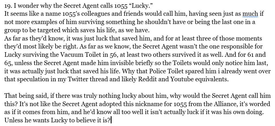 PullaWheel's tweet image. Sneak peek at a small portion of my Skibidi Toilet: Emergence Youtube Essay script

You won't find another video that strikes so deeply at the heart of this production, stay tuned for updates and a release window!
#SKIBIDITOILET @dafuqboom_legit @SkibidiOfficial