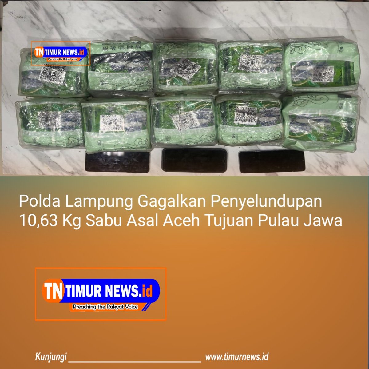 Timurnews_id's tweet photo. #poldalampung @Narkoba_digagakan
Polda Lampung Gagalkan Penyelundupan 10,63 Kg Sabu Asal Aceh Tujuan Pulau Jawa https://t.co/14pvsr2pok https://t.co/KcLZIN13tG
