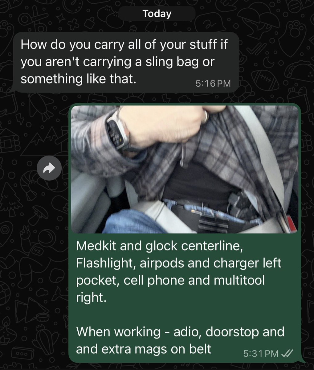 LasorsaJoe's tweet photo. ow do you carry your EDC w/o a bag? Let us know! 
A former student just asked me this - my answer is in the image. https://t.co/lkxXCvewsx