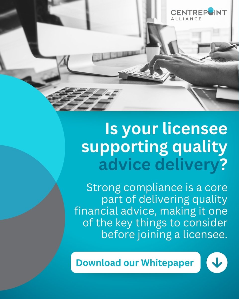 There are 5 key things to consider before joining a licensee. Download our whitepaper to find out 🔗 bit.ly/4ai0Kvd #centrepointalliance #licenseeservices #compliance #licensee #financialadvice