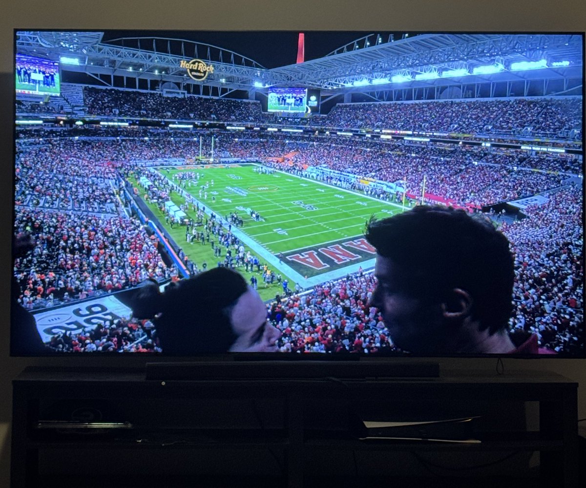 Excited to watch the National Championship through the lens of this random couple who are front and center on the 4K feed commercial breaks