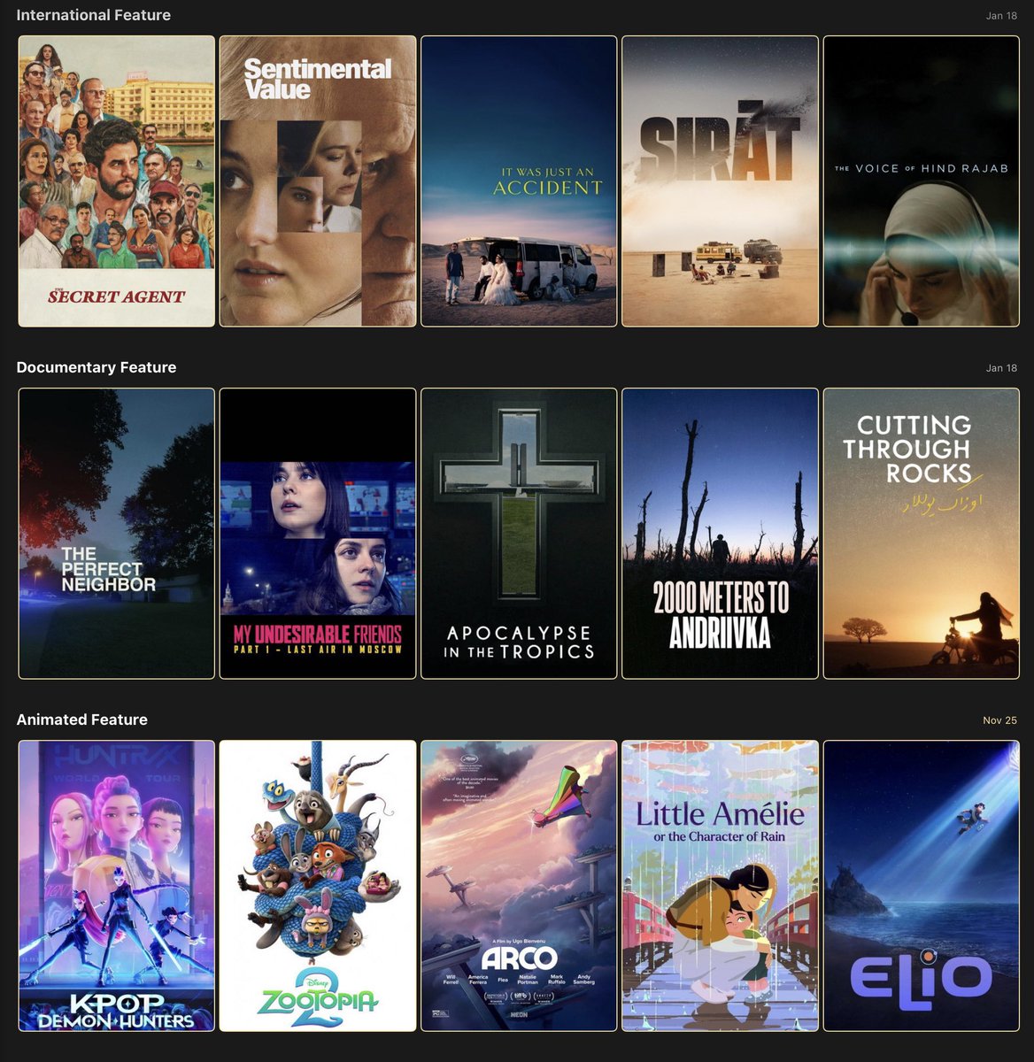 ZeddyFilms's tweet image. [THREAD] 

Final #Oscars2026 Nominations Predictions: 

#Oscars #FilmTwitter 

*puts down phone*