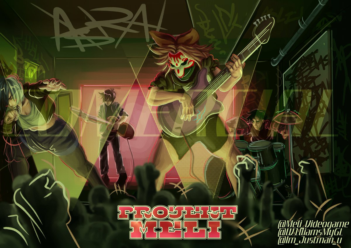 Im_Justman_u's tweet image. POSTER PROMOCIONAL MELI🎸
llevo trabajando como parte del equipo de arte del estudio en el videojuego y me pidieron hacer un poster acá bien underground
trate de hacerlo en la menor cantidad de capas
Lo comprarían ??
RTs ayudan muchísimo ✨
#arttwitter
#digitalcolor
#animeart