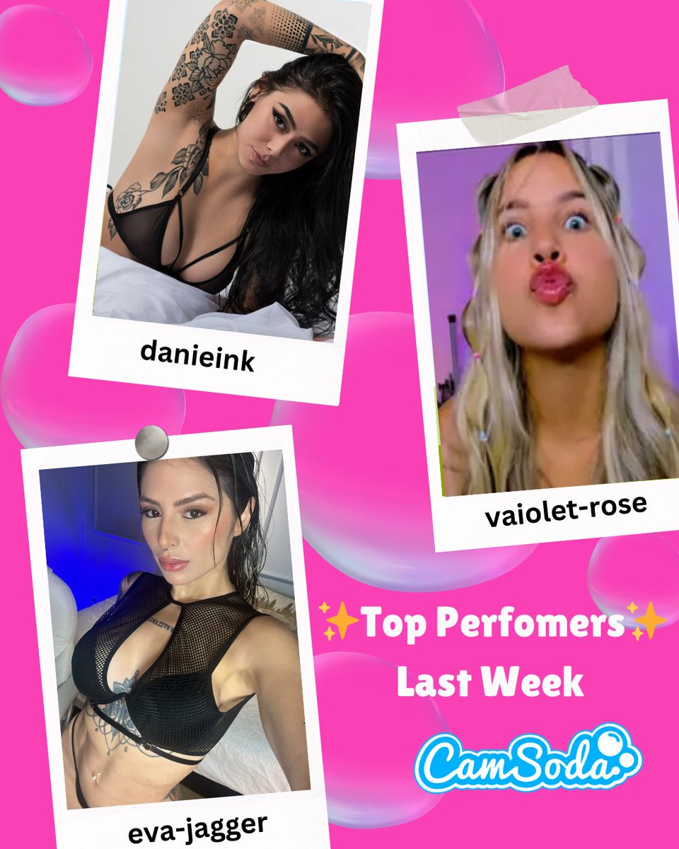 CamSodaLife's tweet photo. 🫧Top Performing Camsoda Models Last Week 🫧Congrats girls 🥳
@danieink66
vaiolet-rose
@EvaJagger_ https://t.co/mQht2TAxBe