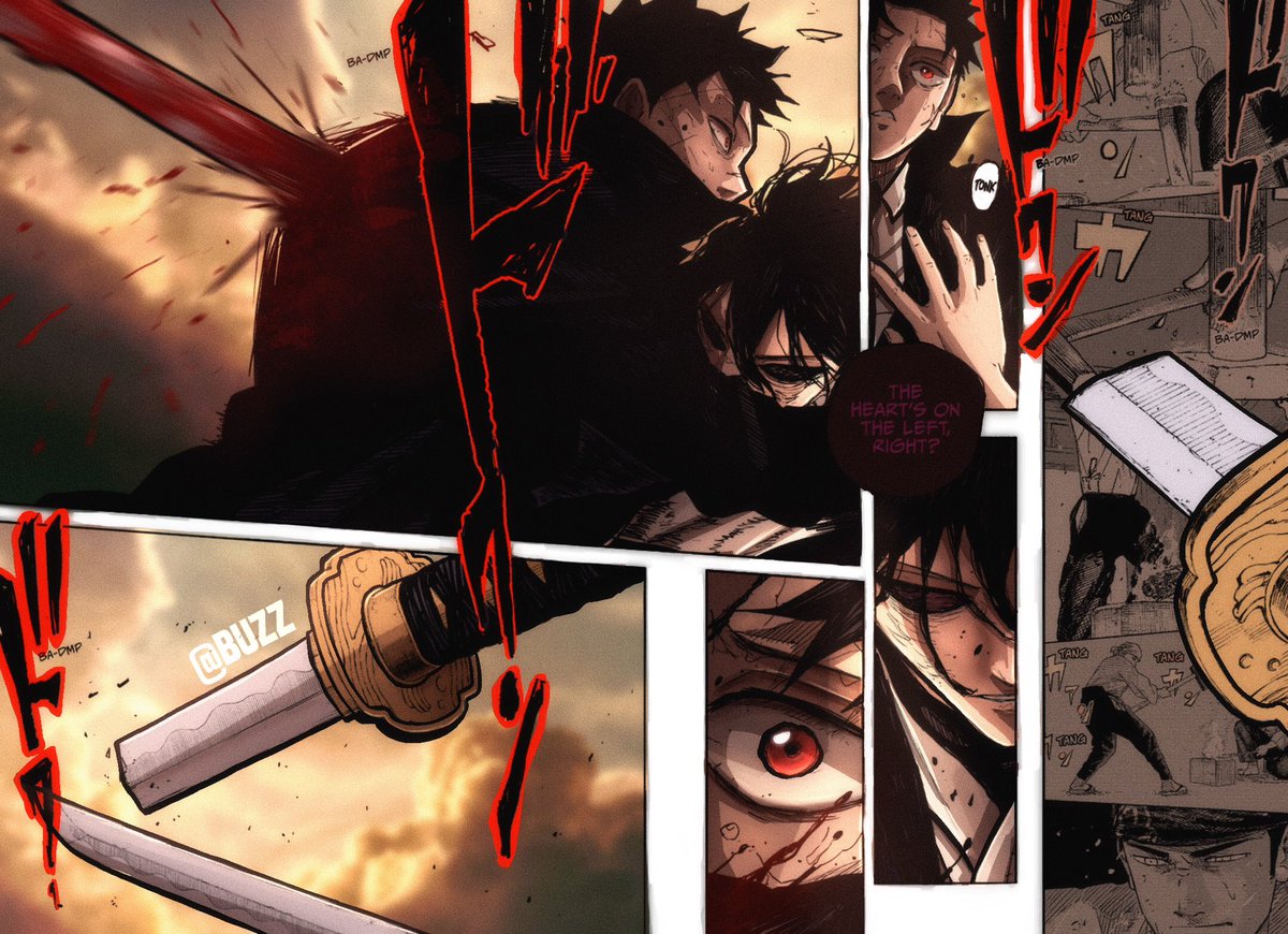 BuzzColorings's tweet image. Kagurabachi - “The heart’s on the left, right?”
#kagurabachi