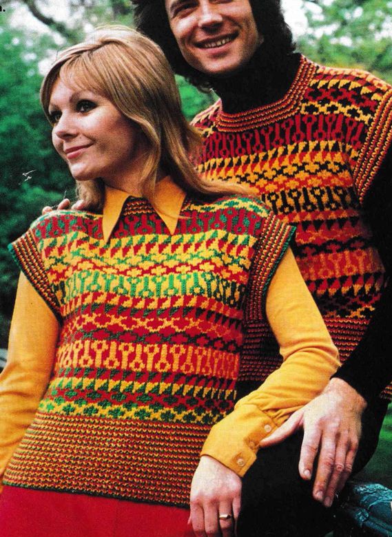 wendyOrourke's tweet image. Scandinavian Slipover Vests, 1970s UK #SweaterWeather
