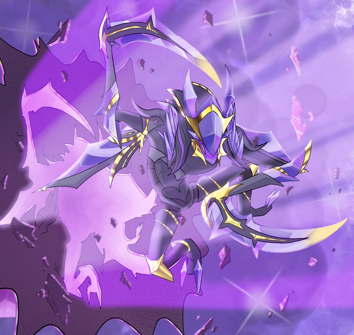 Crystalis Indomitus Kha'zix Commission for Brutus (again, thanks brutz) #LeagueOfLegends #artoflegends #khazix