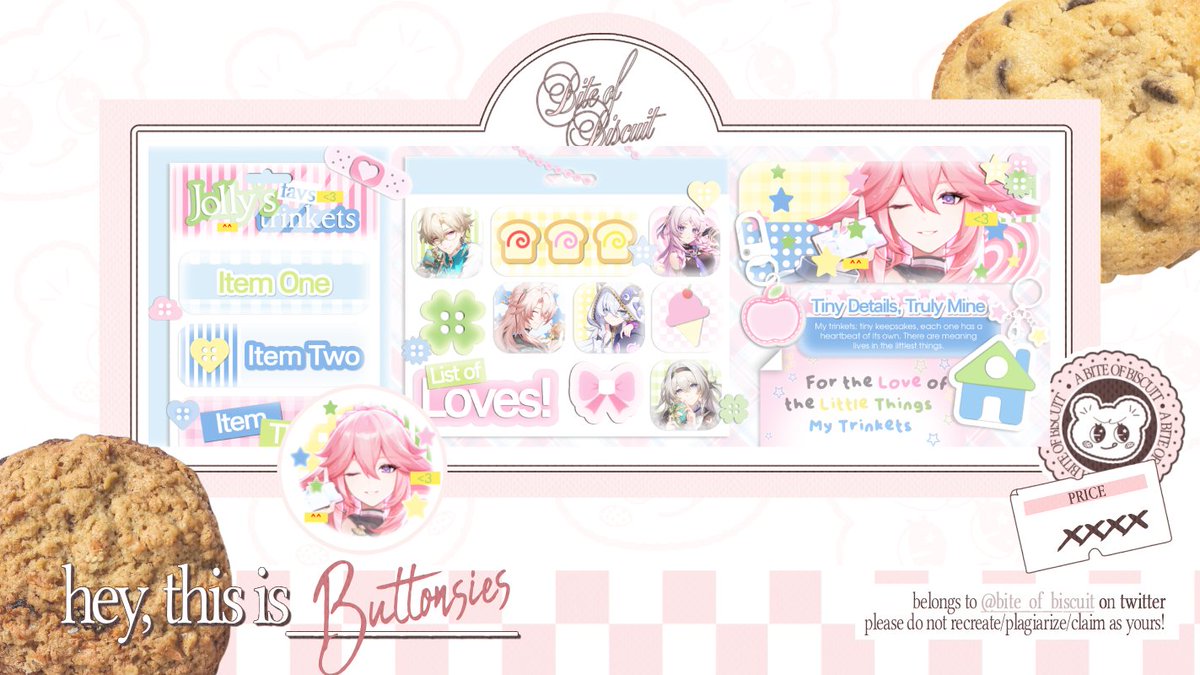 bite_of_biscuit's tweet image. Help repost please? Thank you! ♡ #zonauang 

Aku open kembali untuk semua katalog layoutku! ୧ ‧₊˚ 🍮🍎 ⋅ ☆ Available for both 2D &amp;amp; 3D. Di beberapa katalog kamu bisa pilih-pilih shapes yang kamu mau loh! :3

Bisa dipesan by DM! Selamat jajan ♡