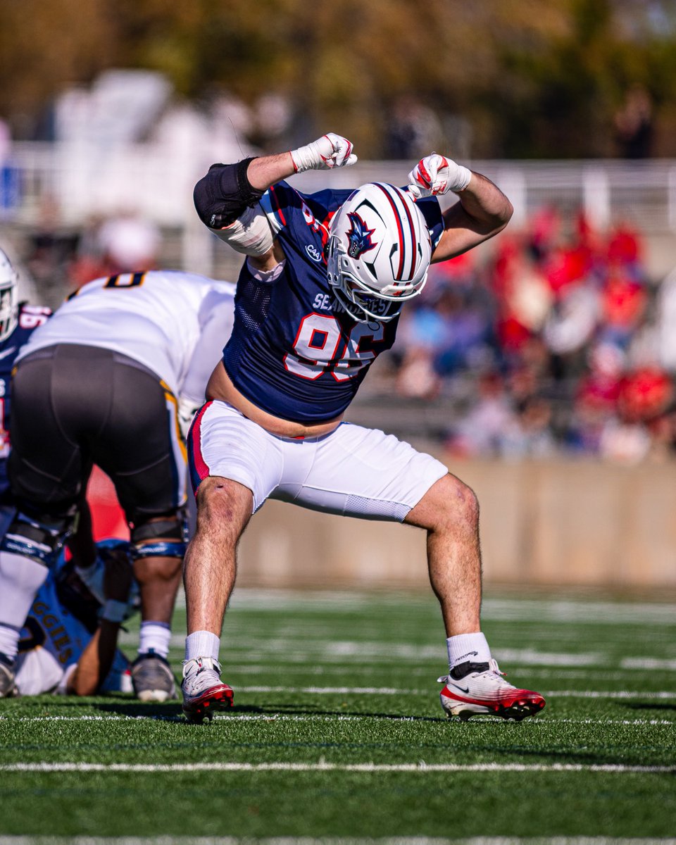 Highest pressure rate (pressures/snaps), CAA defensive lines in 2025:

Stony Brook: 8.50%
Maine: 8.44%
Campbell: 8.35%
Villanova: 7.81%
Bryant: 7.33%
Monmouth: 7.32%
Rhode Island: 7.28%
Albany: 6.97%
New Hampshire: 6.79%
Elon: 6.57%
William &amp; Mary: 6.51%
Towson: 6.08%
North