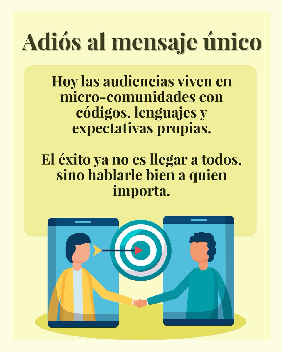 27Pivot's tweet image. ¿Por qué comunicar ya no es solo “estar presentes”?

En 2026, la comunicación efectiva no se mide por volumen, sino por relevancia: entender a quién le hablamos, en qué canal y con qué mensaje. 

#ComunicaciónEstratégica
#RelacionesPúblicas
#Somos27Pivot